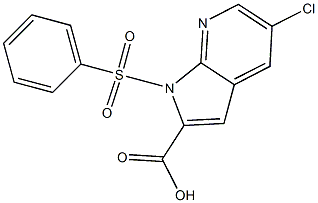 5-chloro-1-(phenylsulfonyl)-1H-pyrrolo[2,3-b]pyridine-2-carboxylic acid Struktur