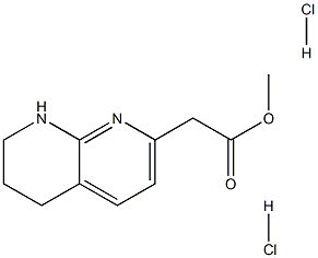 (5,6,7,8-TETRAHYDRO-[1,8]NAPHTHYRIDIN-2-YL)-ACETIC ACID METHYL ESTER 2HCL Struktur