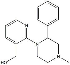 1-(3-HydroxyMethylpyridin-2-yl)-4-Methyl-2-phenylpiperazine Struktur