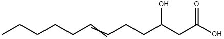 trans-3-Hydroxydodec-6-enoic acid Struktur