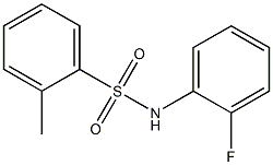 N-(2-fluorophenyl)-2-methylbenzenesulfonamide Struktur