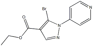 ethyl 5-bromo-1-(pyridin-4-yl)-1H-pyrazole-4-carboxylate Struktur