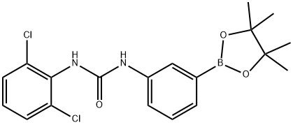 1-(2,6-Dichlorophenyl)-3-[3-(tetramethyl-1,3,2-dioxaborolan-2-yl)phenyl]urea Struktur