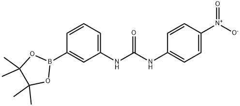 1-(4-Nitrophenyl)-3-[3-(tetramethyl-1,3,2-dioxaborolan-2-yl)phenyl]urea Struktur