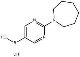 2-(Azepan-1-yl)pyrimidine-5-boronic acid Struktur