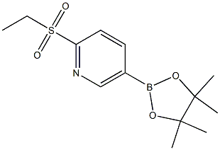 2-(Ethanesulfonyl)-5-(tetramethyl-1,3,2-dioxaborolan-2-yl)pyridine Struktur