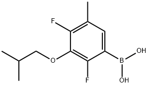 2,4-Difluoro-5-methyl-3-(2-methylpropoxy)phenylboronic acid Struktur