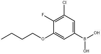 3-Butoxy-5-chloro-4-fluorophenylboronic acid Struktur