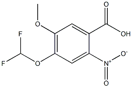 4-difluoroMethoxy-2-nitro-5-Methoxybenzoic acid Struktur