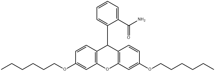 2-(3,6-Dihexyloxyxanthen-9-yl)benzaMide Struktur