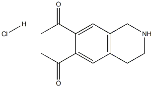 1-(6-acetyl-1,2,3,4-tetrahydroisoquinolin-7-yl)ethan-1-one hydrochloride Struktur