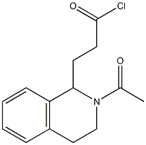 3-(2-acetyl-1,2,3,4-tetrahydroisoquinolin-1-yl)propanoyl chloride Struktur