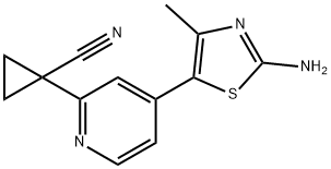 1-(4-(2-aMino-4-Methylthiazol-5-yl)pyridin-2-yl)cyclopropanecarbonitrile Struktur