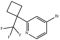 4-broMo-2-(1-(trifluoroMethyl)cyclobutyl)pyridine Struktur