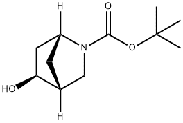 (5S)-tert-butyl 5-hydroxy-2-azabicyclo[2.2.1]heptane-2-carboxylate Struktur