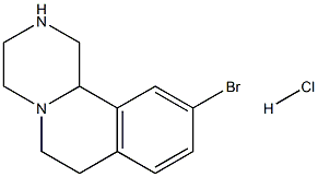 10-broMo-2,3,4,6,7,11b-hexahydro-1H-pyrazino[2,1-a]isoquinoline hydrochloride Struktur