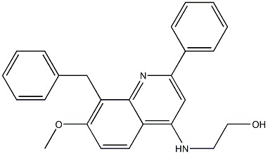 2-((8-benzyl-7-Methoxy-2-phenylquinolin-4-yl)aMino)ethanol Struktur