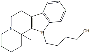 4-(12b-Methyl-1,3,4,6,7,12b-hexahydroindolo[2,3-a]quinolizin-12(2H)-yl)butan-1-ol Struktur