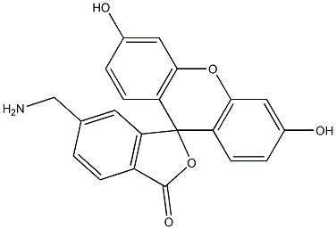 6-(aMinoMethyl)-3',6'-dihydroxy-3H-spiro[isobenzofuran-1,9'-xanthen]-3-one Struktur