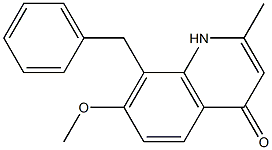 8-benzyl-7-Methoxy-2-Methylquinolin-4(1H)-one Struktur