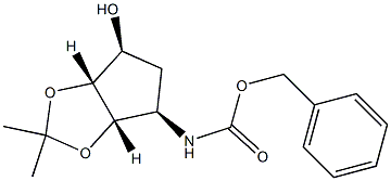 benzyl ((3aS,4R,6S,6aR)-6-hydroxy-2,2-diMethyltetrahydro-3aH-cyclopenta[d][1,3]dioxol-4-yl)carbaMate Struktur