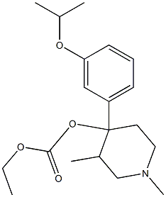 Carbonic acid ethyl ester 4-(3-isopropoxy-phenyl)-1,3-diMethyl-piperidin-4-yl ester Struktur