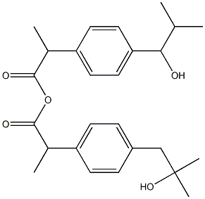 2-[4-(1-Hydroxy-2-Methylpropyl) phenyl]propionic Acid (1-Hydroxyibuprofen) Struktur