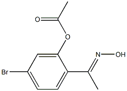 5-broMo-2-(1-(hydroxyiMino)ethyl)phenyl acetate Struktur