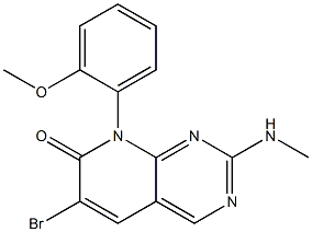 6-broMo-8-(2-Methoxyphenyl)-2-(MethylaMino)pyrido[2,3-d]pyriMidin-7(8H)-one Struktur