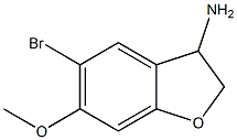 3-BenzofuranaMine, 5-broMo-2,3-dihydro-6-Methoxy- Struktur