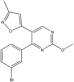 5-(4-(3-broMophenyl)-2-MethoxypyriMidin-5-yl)-3-Methylisoxazole Struktur