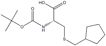 (R)-2-(tert-butoxycarbonylaMino)-3-(cyclopentylMethylthio)propanoic acid Struktur