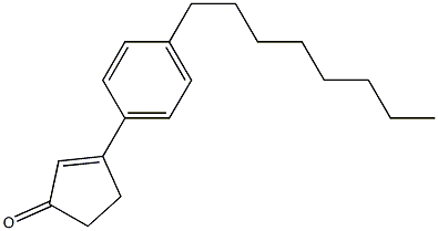 3-(4-octylphenyl)cyclopent-2-enone Struktur