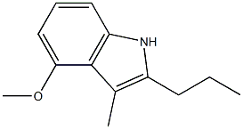 4-Methoxy-3-Methyl-2-propyl-1H-indole Struktur