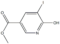 6-Hydroxy-5-iodo-nicotinic acid Methyl ester Struktur