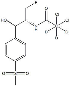 2,2-Dichloro-N-[(1R,2S)-1-(fluoroMethyl)-2-hydroxy-2-[4-(Methylsulfonyl)phenyl]ethyl]acetaMide-d3 Struktur