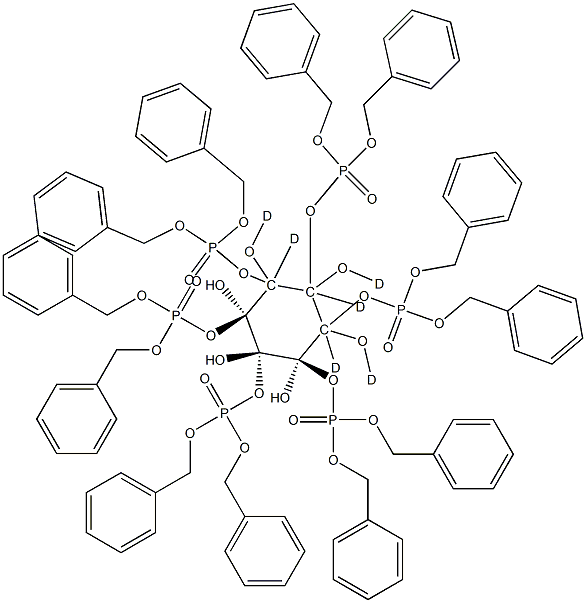 Myo-Inositol-d6 1,2,3,4,5,6-Hexakis[bis(phenylMethyl) Phosphate] Struktur