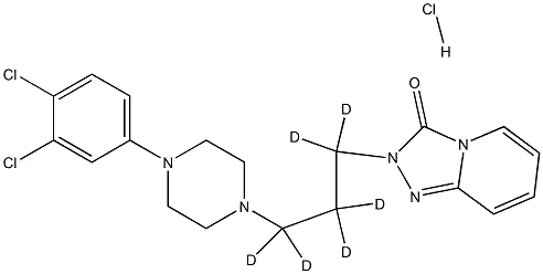 2-[3-[4-(3,4-Dichlorophenyl)-1-piperazinyl]propyl-d6]-1,2,4-triazolo[4,3-a]pyridin-3(2H)-one Hydrochloride Struktur