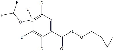 3-CyclopropylMethoxy-4-difluoroMethoxybenzoic-d4 Acid Struktur