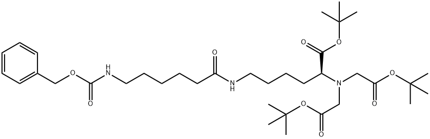 N-Benzyloxycarbonyl AMinocaproic Nitrilotriacetic Acid Tri-tert-butylester Struktur