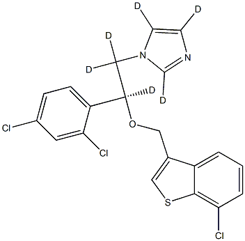 1-[(2S)-2-[(7-Chlorobenzo[b]thien-3-yl)Methoxy]-2-(2,4-dichlorophenyl)ethyl]-1H-IMidazole-d6 Struktur