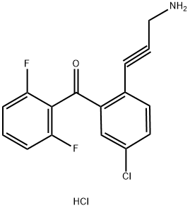 (2-(3-aMinoprop-1-ynyl)-5-chlorophenyl)(2,6-difluorophenyl)Methanone (Hydrochloride) Struktur