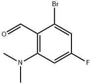 2-broMo-6-(diMethylaMino)-4-fluorobenzaldehyde Struktur