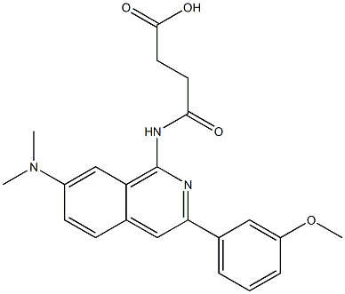 4-((7-(diMethylaMino)-3-(3-Methoxyphenyl)isoquinolin-1-yl)aMino)-4-oxobutanoic acid Struktur