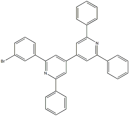 2-(3-broMophenyl)-2',6,6'-triphenyl-4,4'-bipyridine Struktur