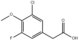 3-Chloro-5-fluoro-4-Methoxyphenylacetic acid, 97% Struktur