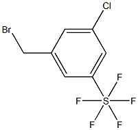 3-Chloro-5-(pentafluorothio)benzyl broMide, 97% Struktur