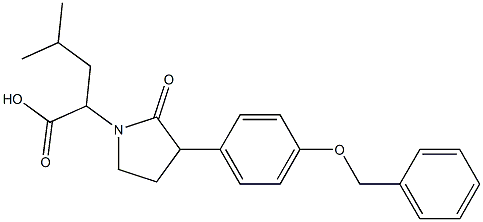 2-[3-(4-Benzyloxy-phenyl)-2-oxo-pyrrolidin-1-yl]-4-Methyl-pentanoic acid Struktur