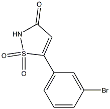 5-(3-BroMo-phenyl)-1,1-dioxo-1,2-dihydro-1l6-isothiazol-3-one Struktur