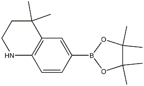 4,4-diMethyl-6-(4,4,5,5-tetraMethyl-1,3,2-dioxaborolan-2-yl)-1,2,3,4-tetrahydroquinoline Struktur